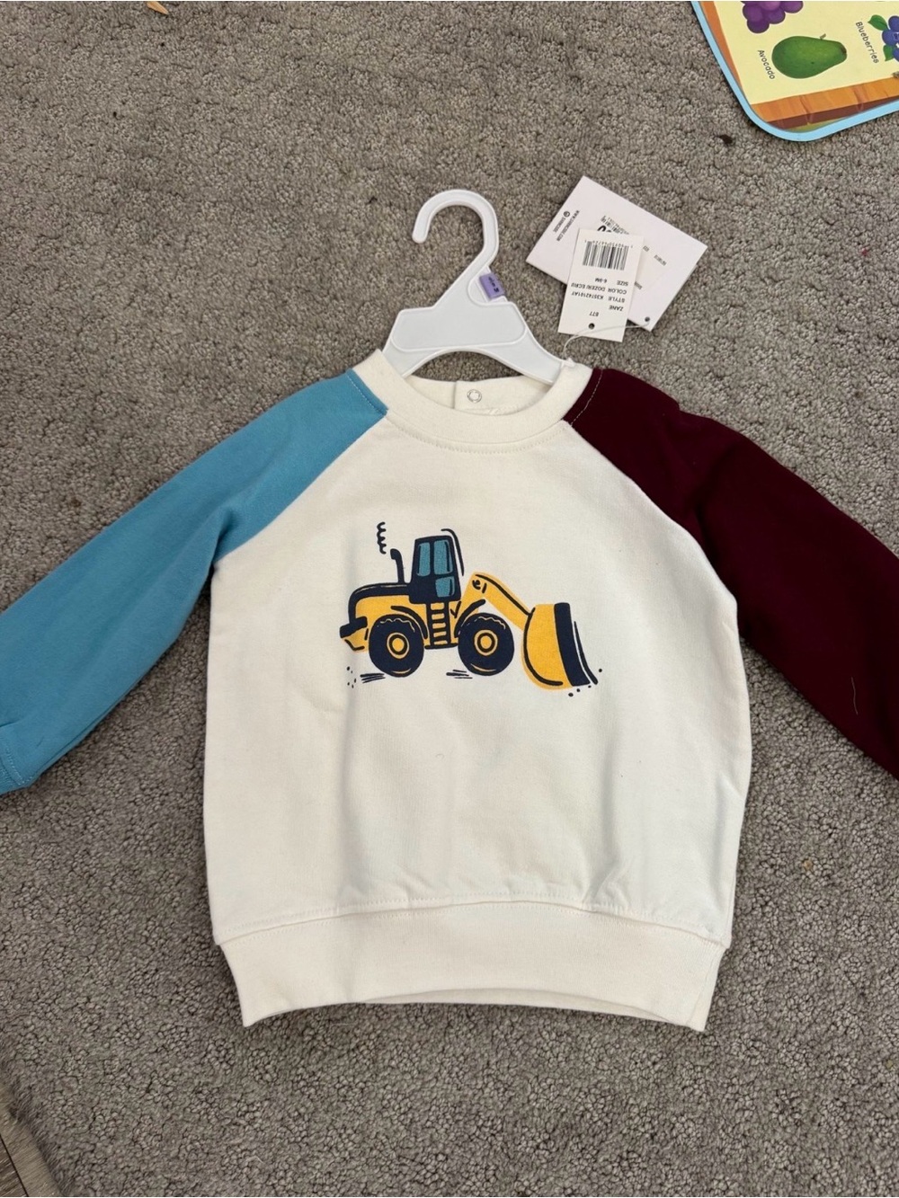 Target Kids 2pc shirts Crewneck long sleeve with Yellow Tractor